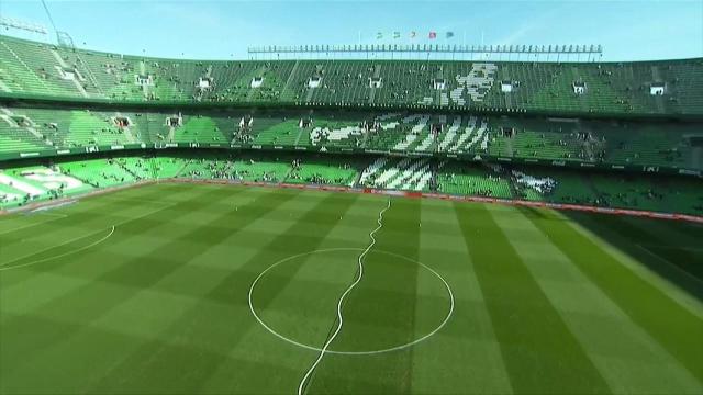 Una campaña publicitaria sorprende al Villamarín al torcer las líneas del campo