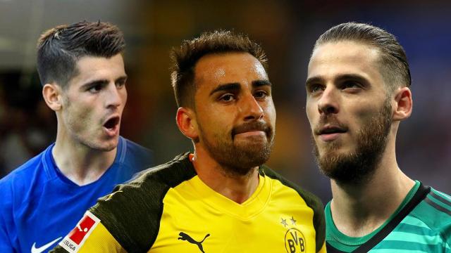 Álvaro Morata, Paco Alcácer y David de Gea