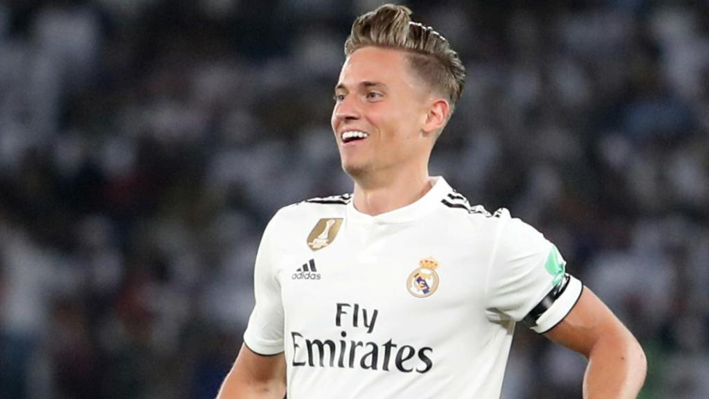 Marcos Llorente celebra su gol en la final del Mundial de Clubes entre el Real Madrid y el Al Ain