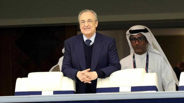 Florentino Pérez, en el palco de la final del Mundial de Clubes