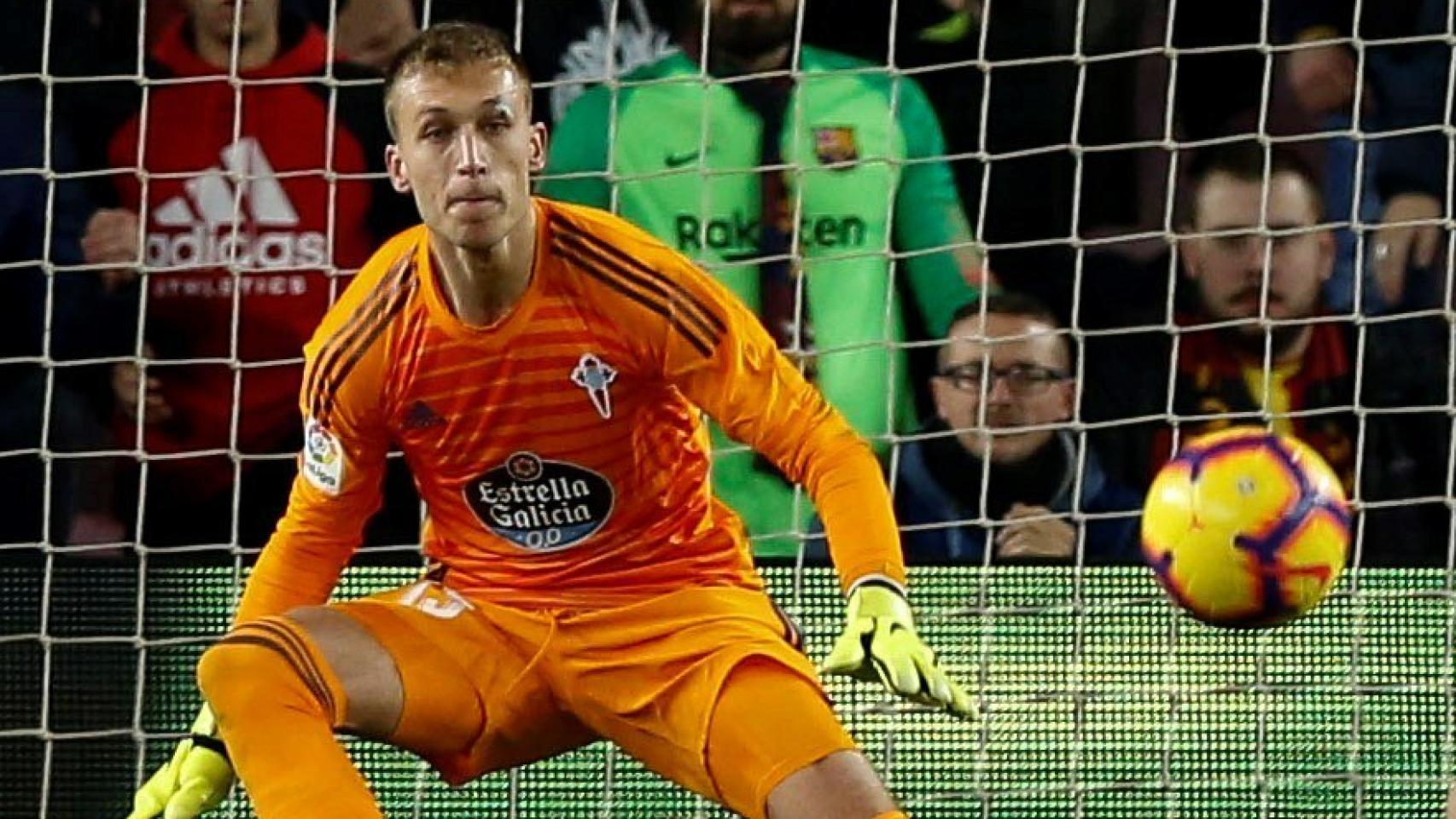 Rubén Blanco, en el Barcelona - Celta de la temporada 2018/2019