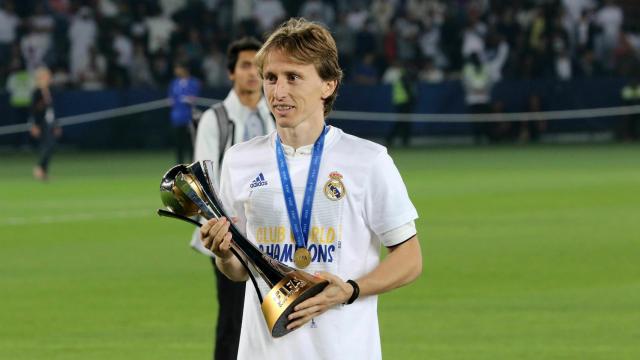 Modric, durante la celebración del Mundial de Clubes