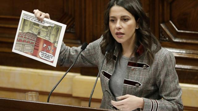 Inés Arrimadas, durante un pleno en el Parlament.