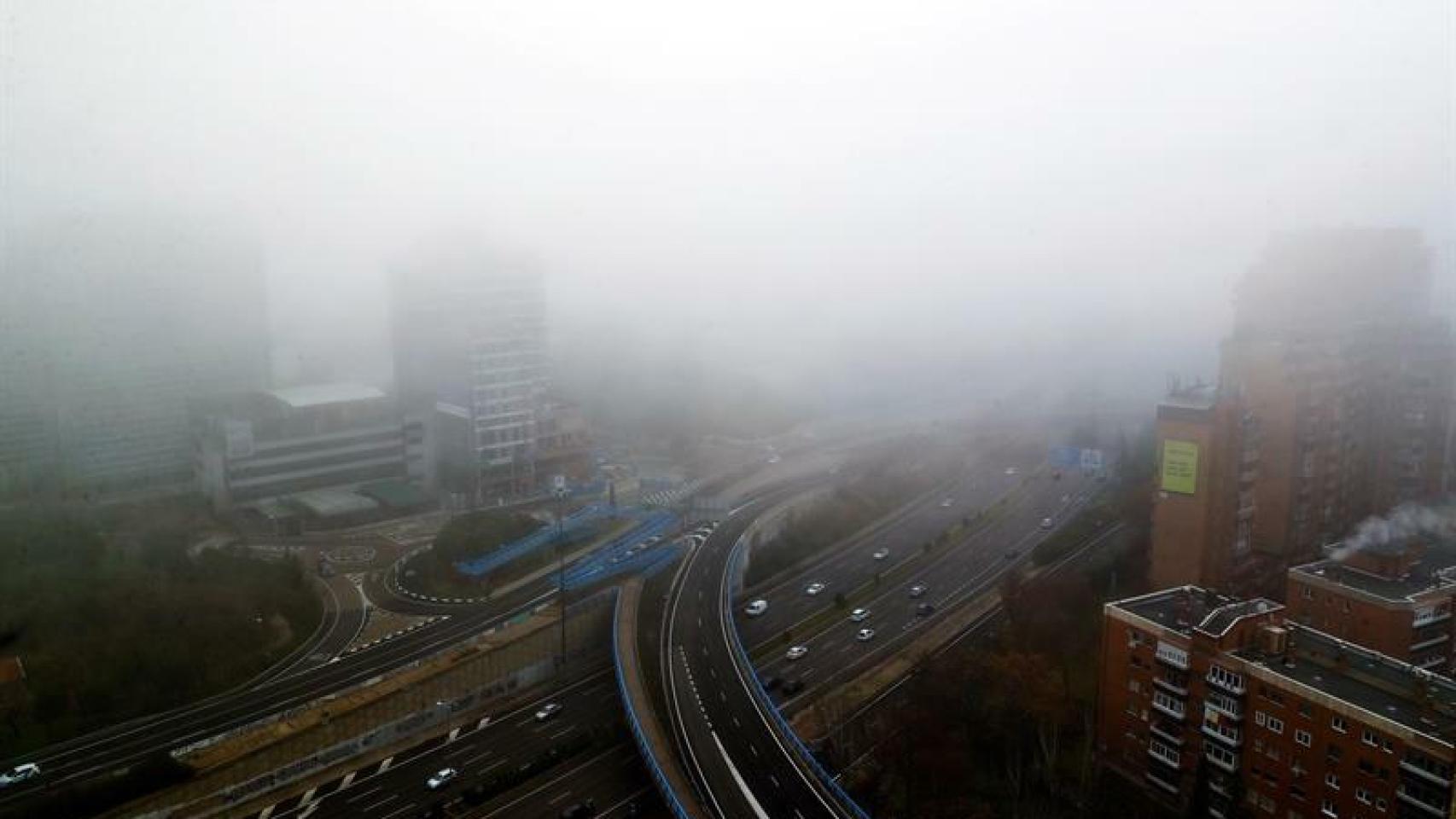 Vista general de la M-30 en la zona norte de Madrid.