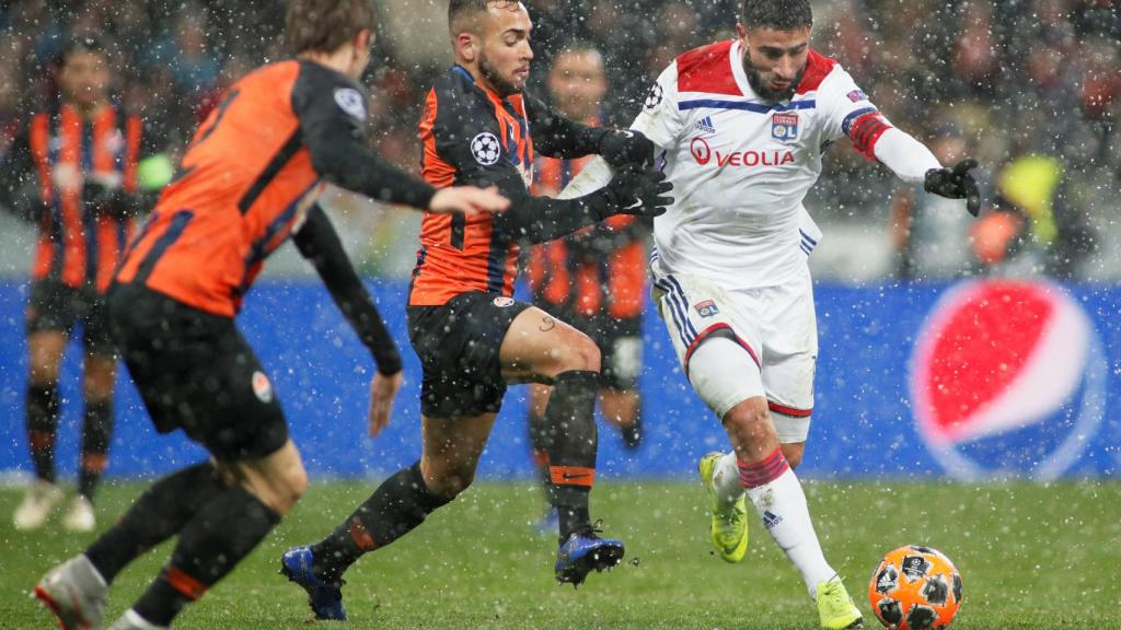 Nabil Fekir en un partido de Champions