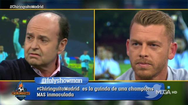 Juanma Rodríguez en El Chiringuito. Foto Twitter: (@elchiringuitotv)