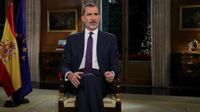 Felipe VI en su discurso de Nochebuena de 2018.