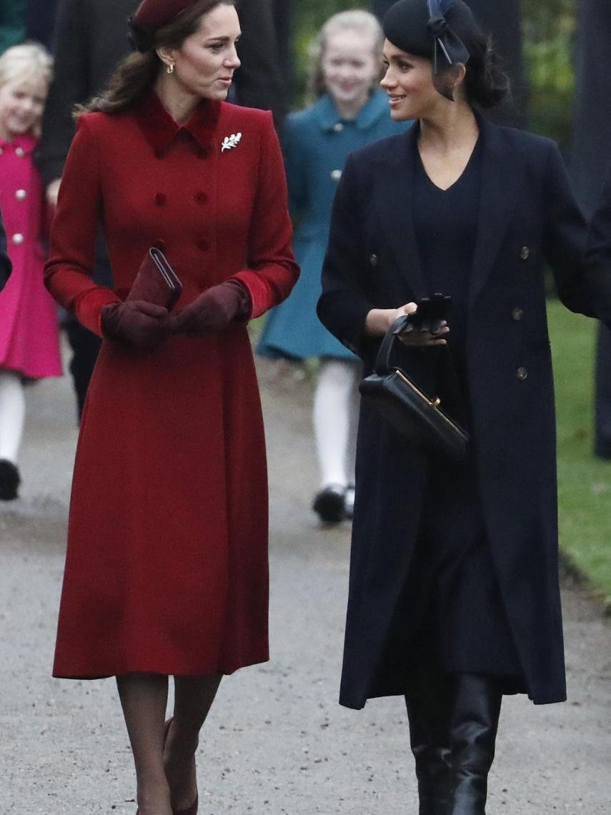 Kate Middleon y Meghan Markle en la misa de Navidad