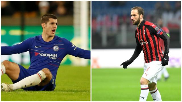 Chelsea y Milan, intercambio Morata - Higuaín