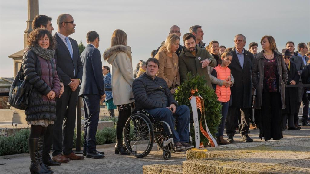 David Bonvehí, presidente del PDeCAT, en el homenaje a Francesc Macià.