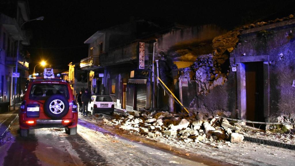 Los destrozos provocados por el terremoto.