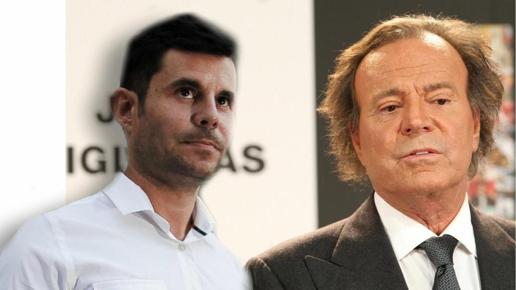 Javier Santos y Julio Iglesias en un montaje de JALEOS.