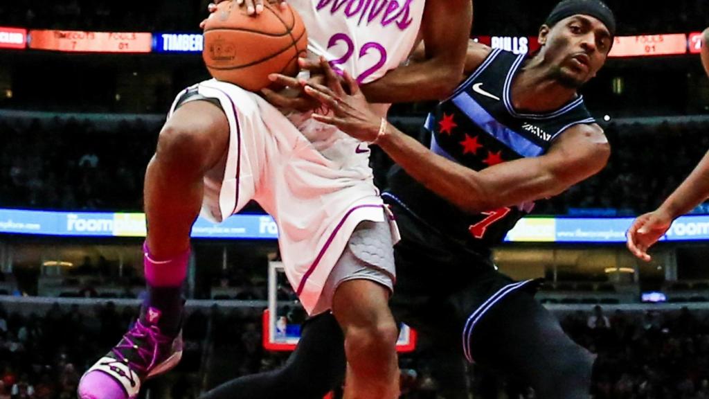 Andrew Wiggins durante un partido contra los Chicago Bulls