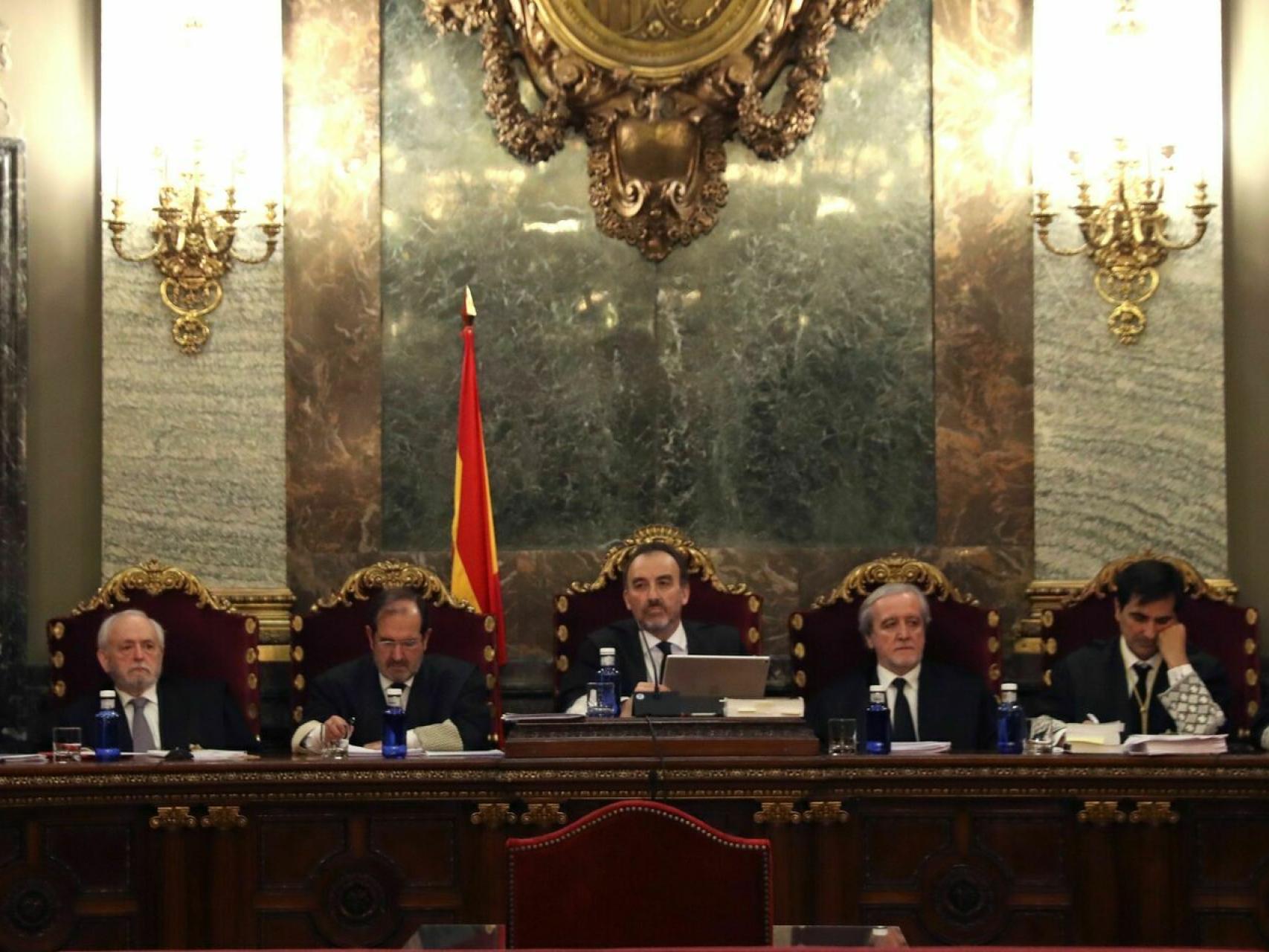 La Sala que juzgará el 'procés', en la vista del pasado día 18./