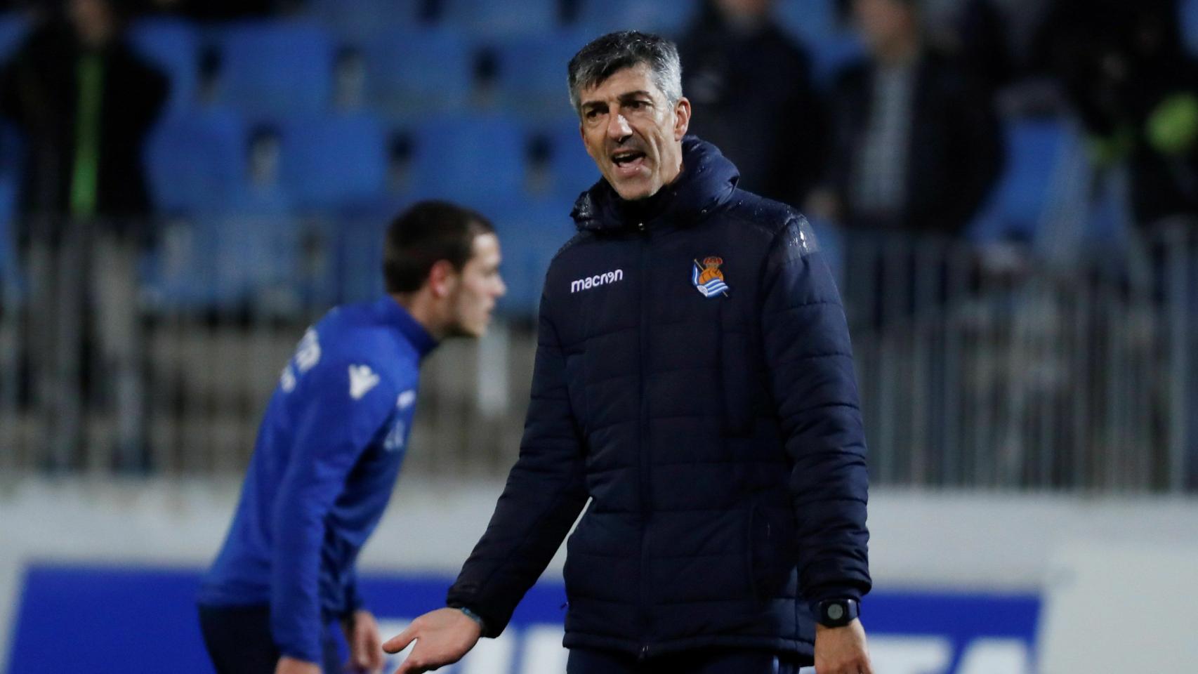 Primer entrenamiento de Imanol Alguacil como nuevo entrenador de la Real Sociedad