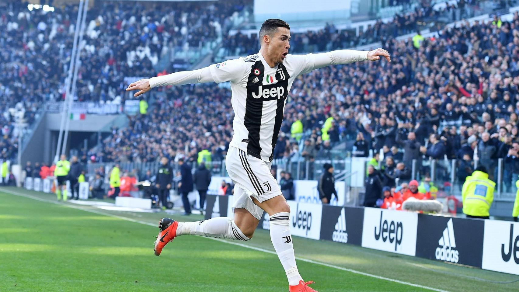 Cristiano celebrando un gol con la Juventus