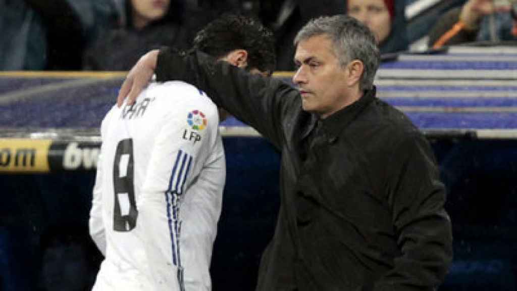 Kaká, junto a Mourinho en el Real Madrid