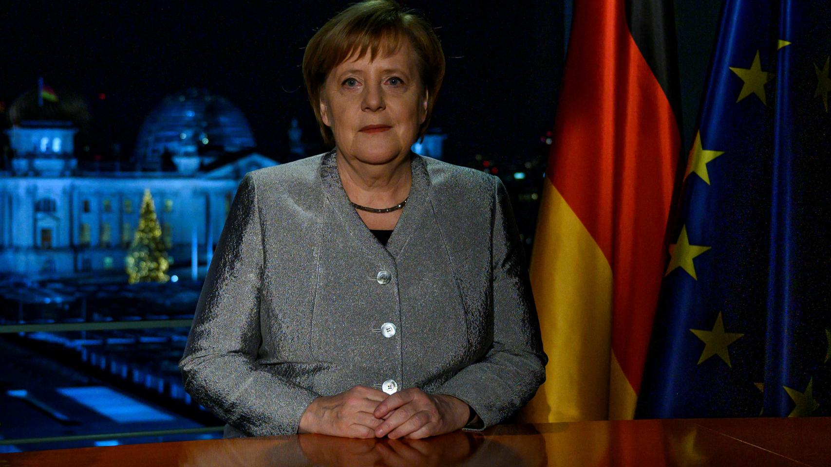 Angela Merkel, durante el mensaje de Fin de Año.