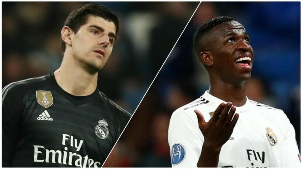 Courtois y Vinicius