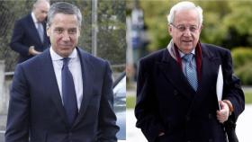 El exministro Eduardo Zaplana (i) y el exdiputado navarro Jaime Ignacio del Burgo.