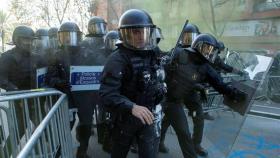 Mossos d'Esquadra en el despliegue del 21-D en Barcelona.