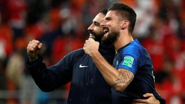 Rami celebra el Mundial de Rusia junto a Giroud