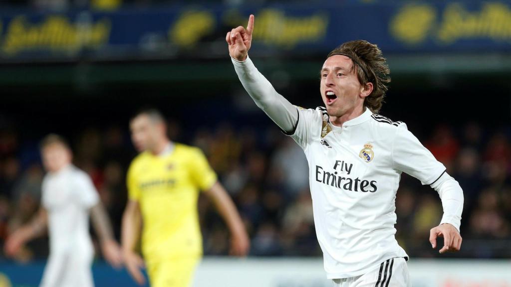 uka Modric durante el partido frente al Villarreal