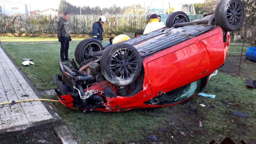 Accidente en Lugo de Llanera, Asturias.