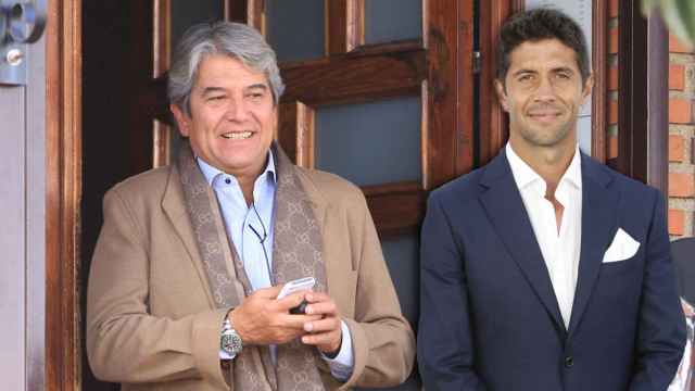 José Verdasco y su hijo en un montaje de JALEOS.