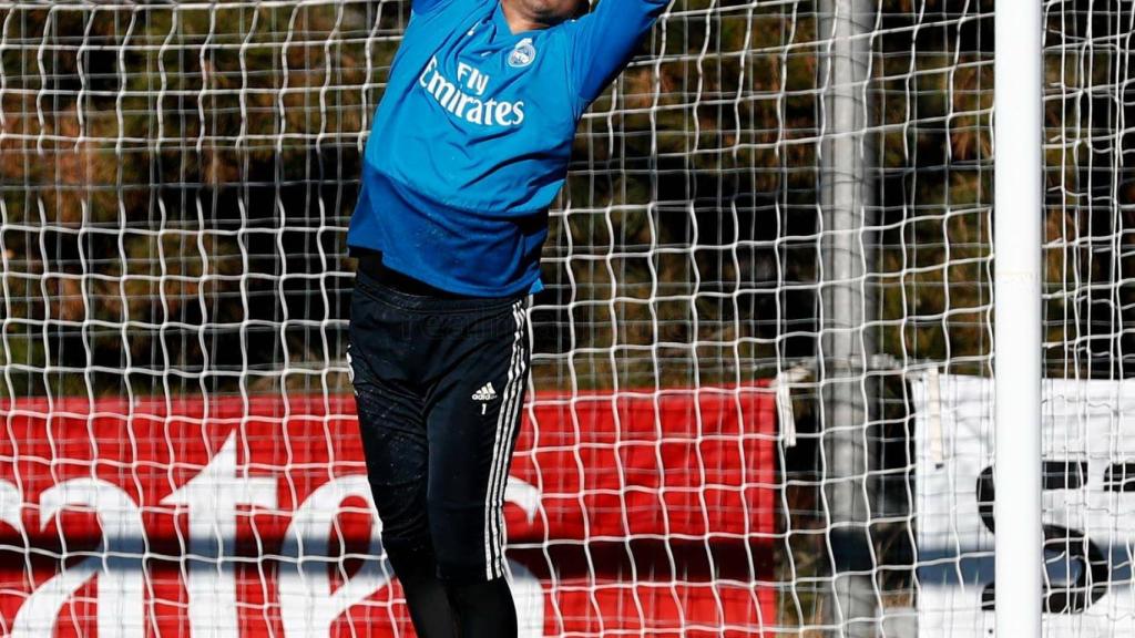 Keylor Navas en un entrenamiento