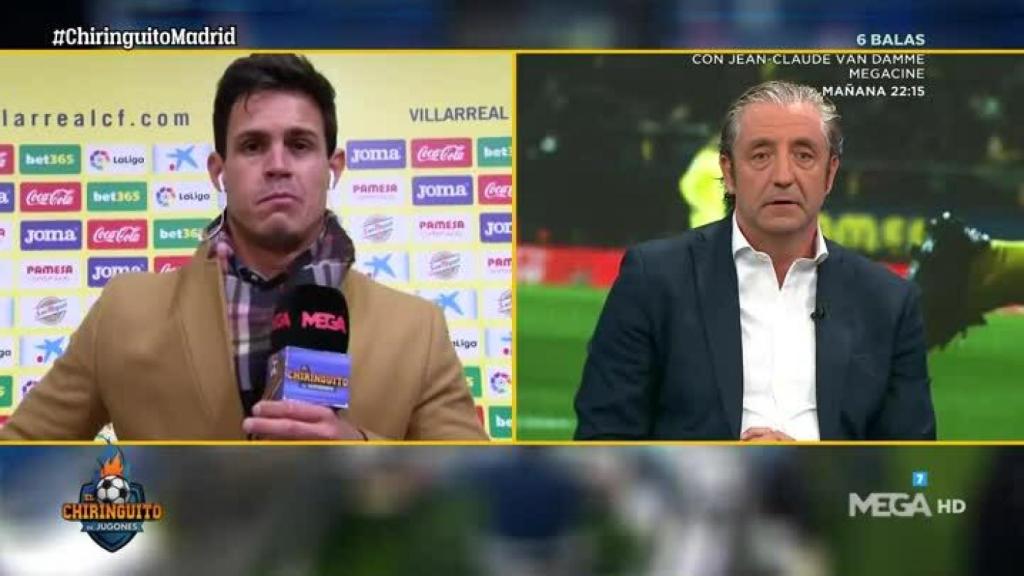 Pedrerol, en El Chiringuito. Foto: Twitter (@elchiringuitotv)