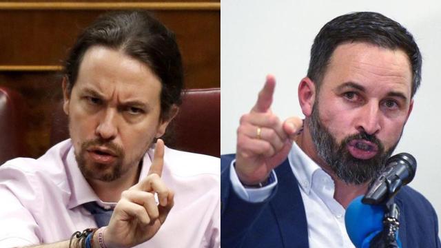 Pablo Iglesias y Santiago Abascal.