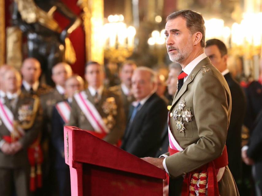 Felipe VI, en su discurso en la Pascua Militar.