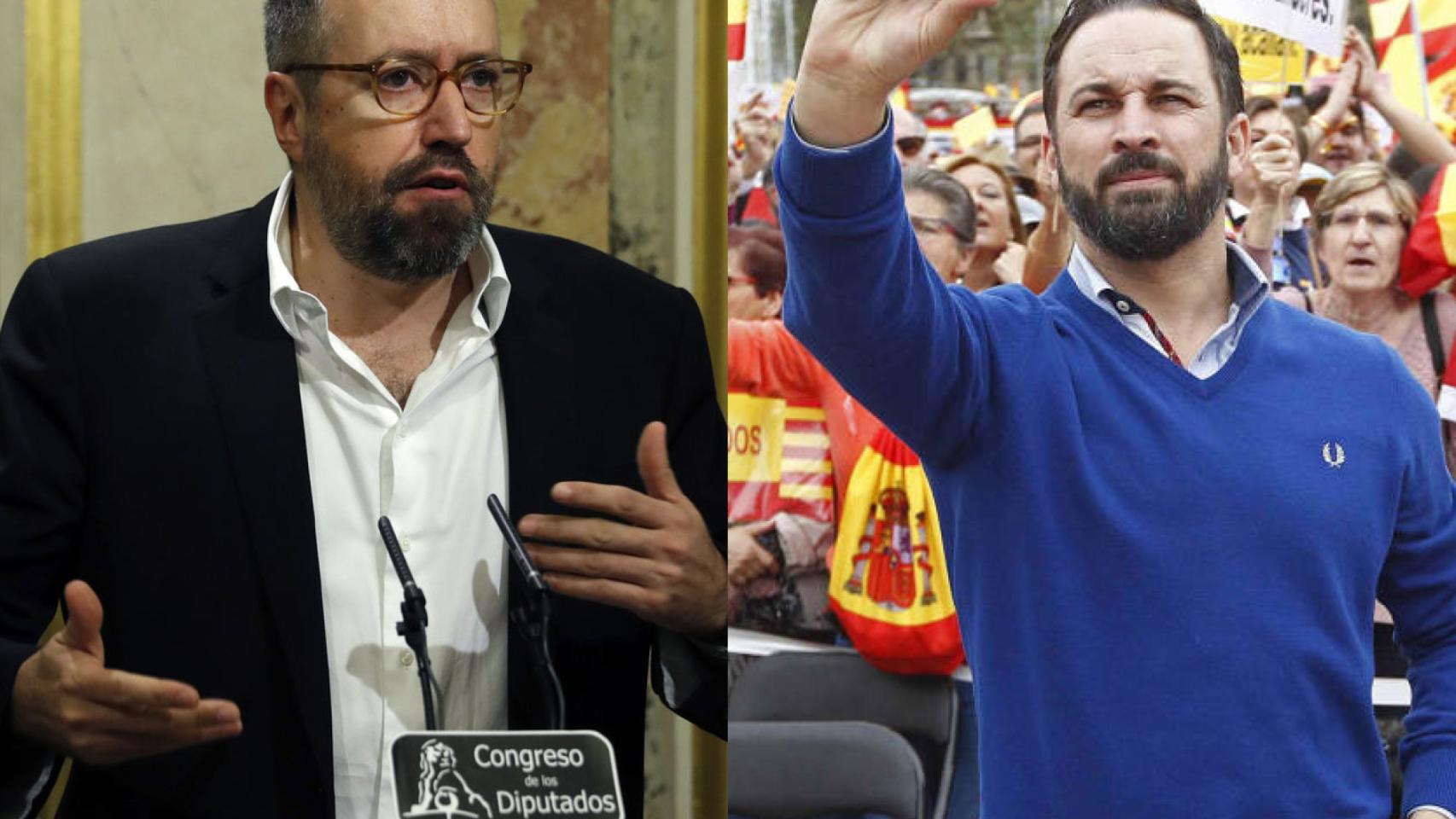 Juan Carlos Girauta (Ciudadanos) y Santiago Abascal (Vox).