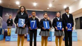 El primer premio del sorteo extraordinario de la lotería del Niño, celebrado este domingo.