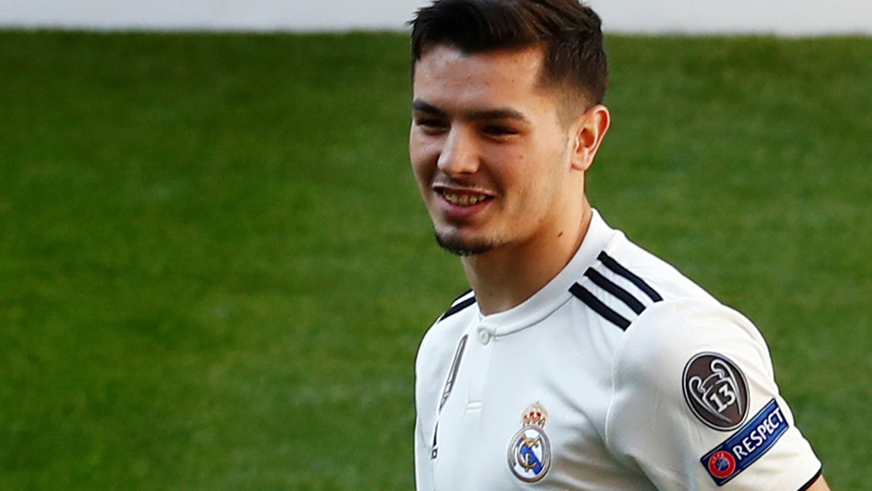 Brahim Día, durante su presentación con el Real Madrid