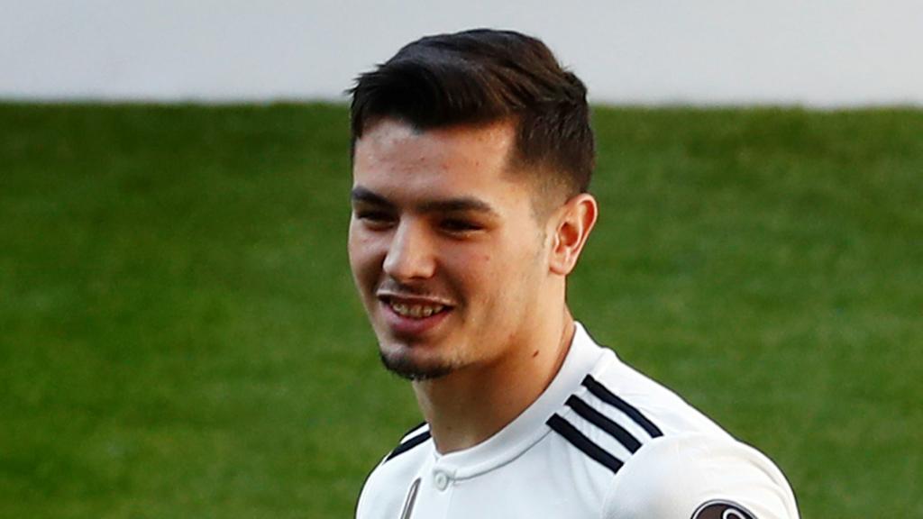 Brahim Día, durante su presentación con el Real Madrid