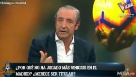 Pedrerol en El Chiringuito. Foto Twitter: (@elchiringuitotv)