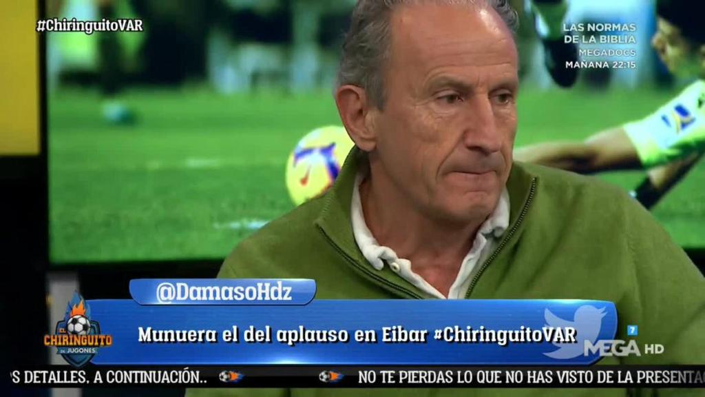 Petón durante El Chiringuito. Foto: Twitter (@elchiringuitotv)