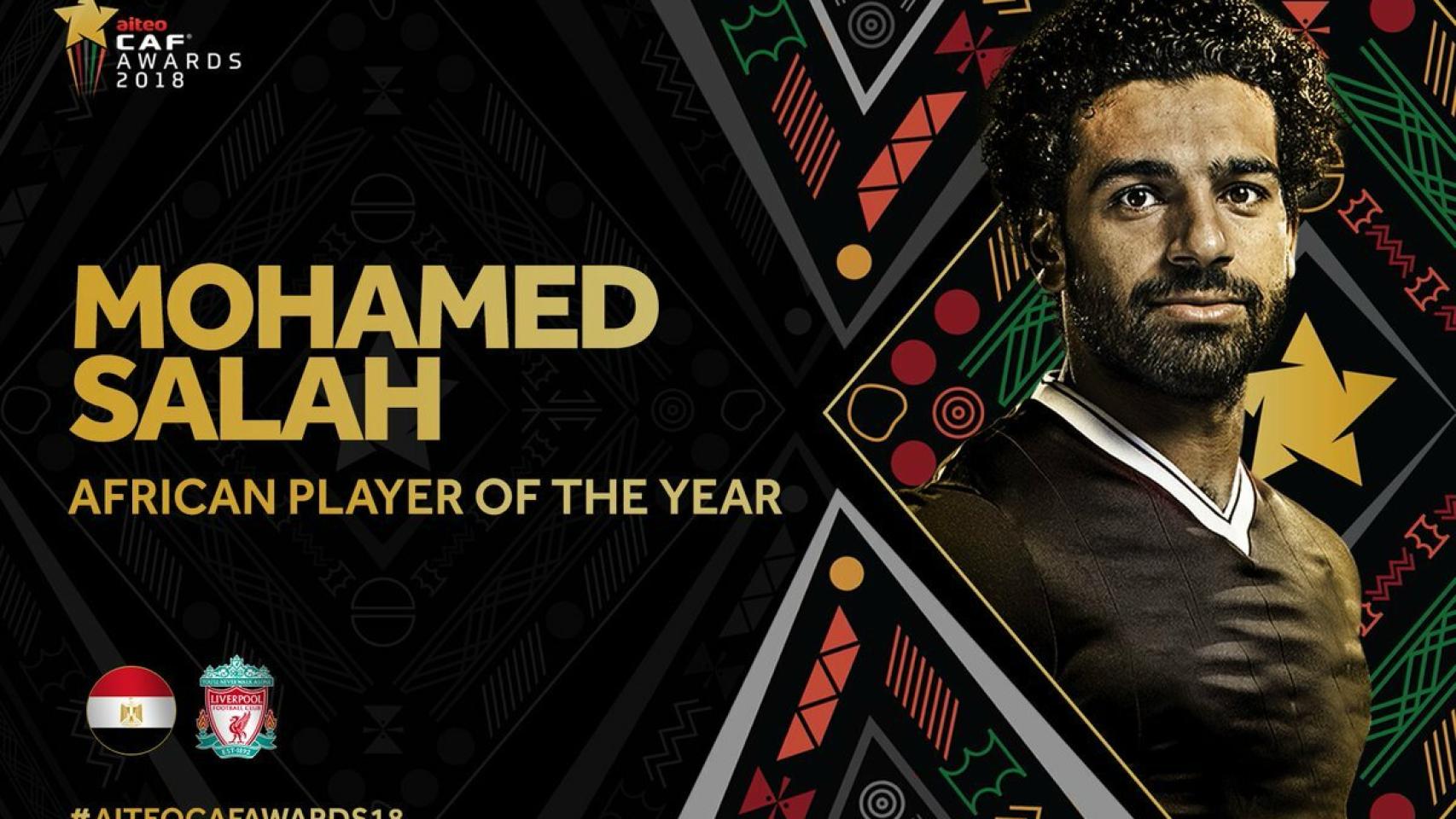Mohamed Salah, mejor futbolista africano del 2018. Foto: Twitter (@chirichampions)