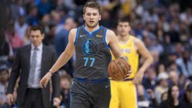 Doncic durante el partido contra los Lakers