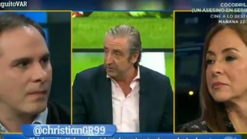 Josep Pedrerol en El Chiringuito. Foto Twitter: (@elchiringuitotv)