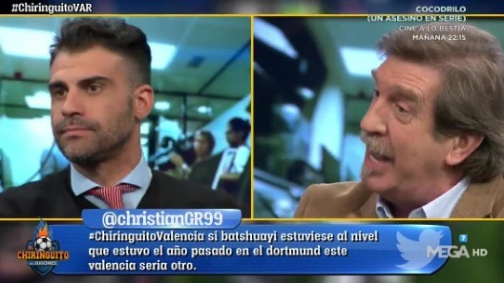 Iñaki Cano en El Chiringuito. Foto Twitter: (@elchiringuitotv)