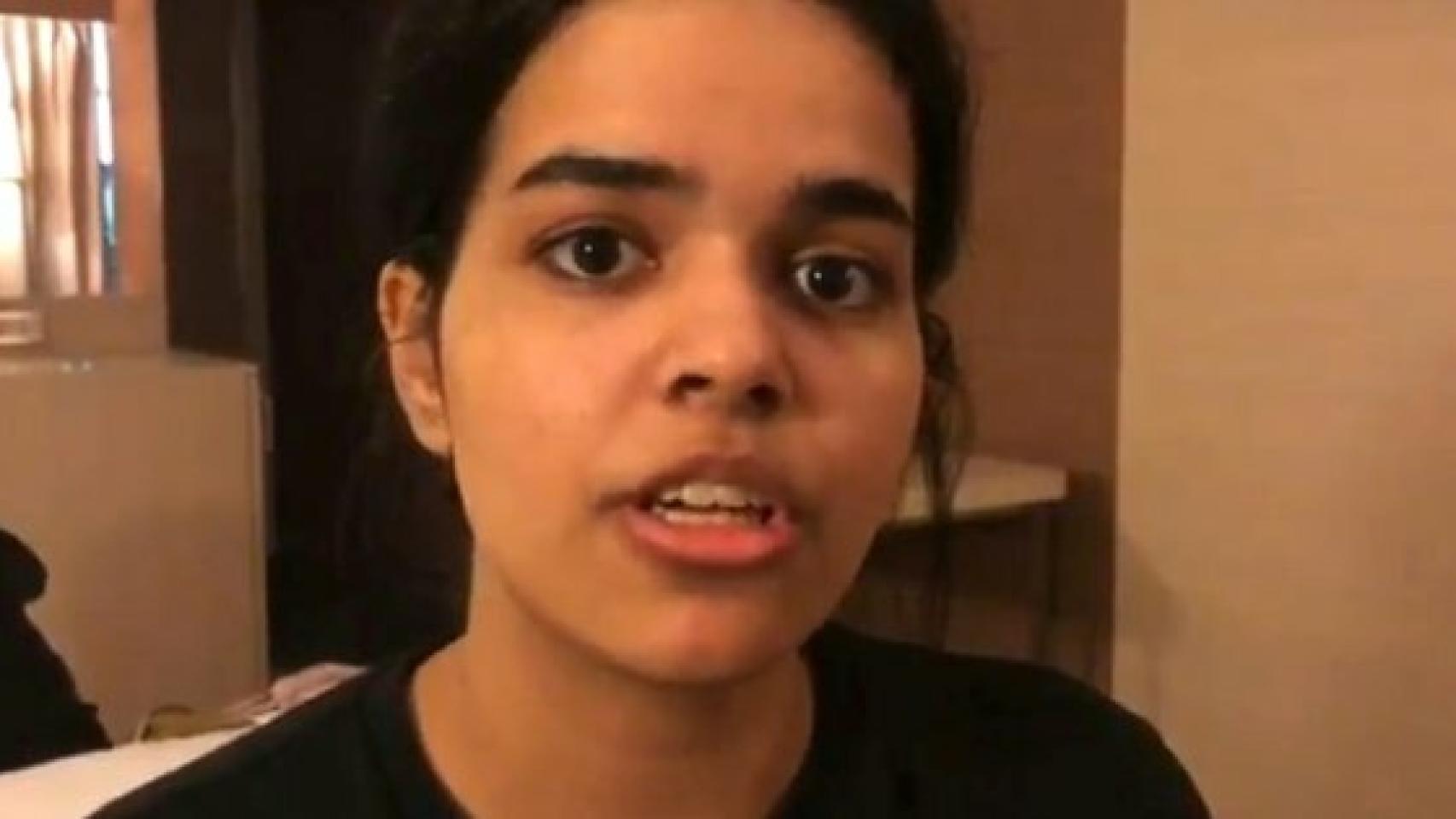 Rahaf Mohammed Al Qunun en uno de sus videos.