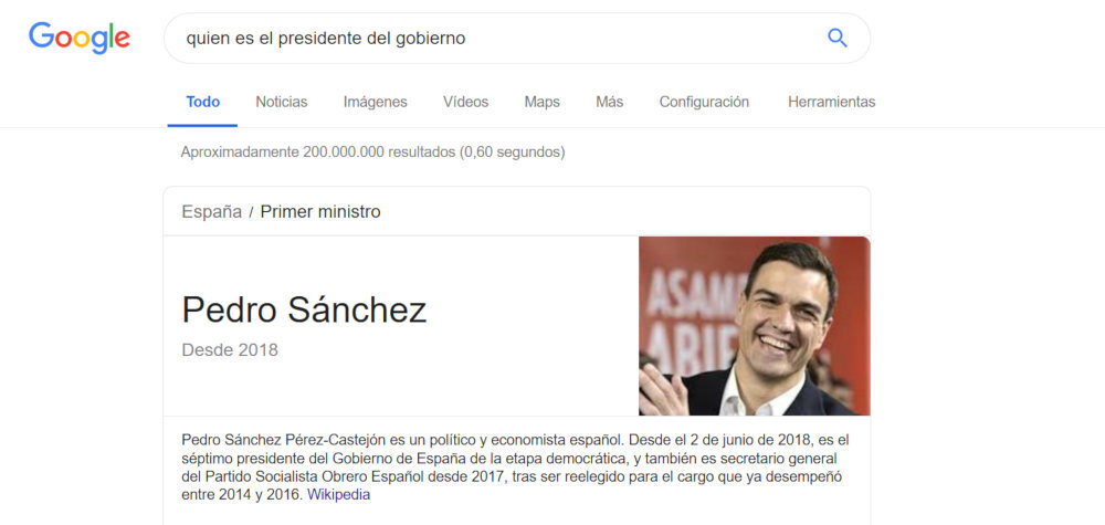 google cambiar resultados 2