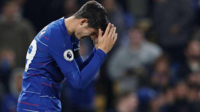 Álvaro Morata con el Chelsea