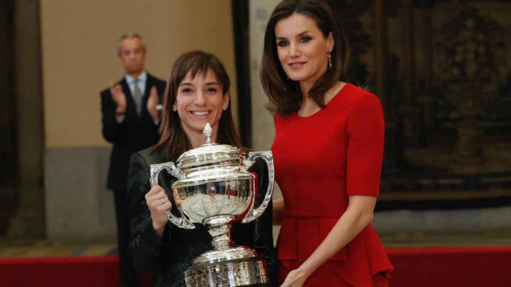 Sandra Sánchez junto a la reina Letizia