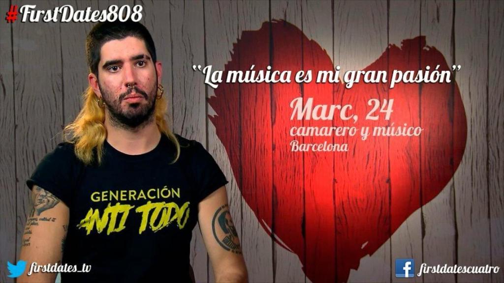 Marc, el nieto del pintor Antoni Tàpies, en 'First dates'