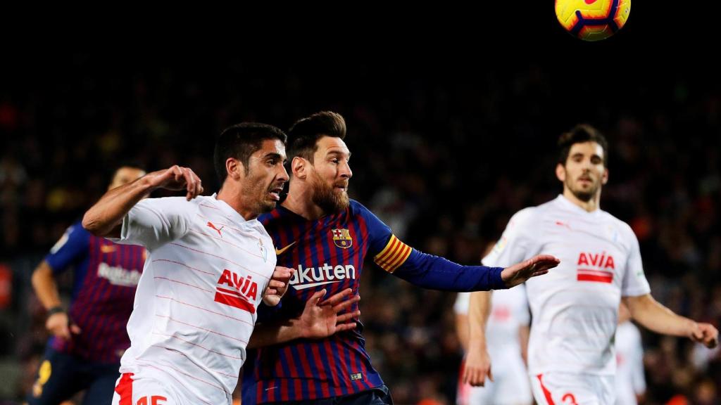 Messi, en un momento del partido ante el Eibar