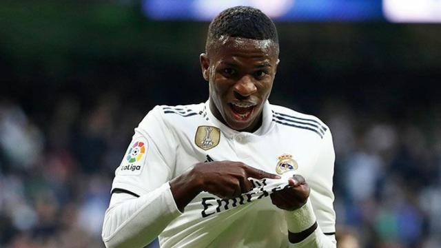 Vinicius, en un partido del Real Madrid